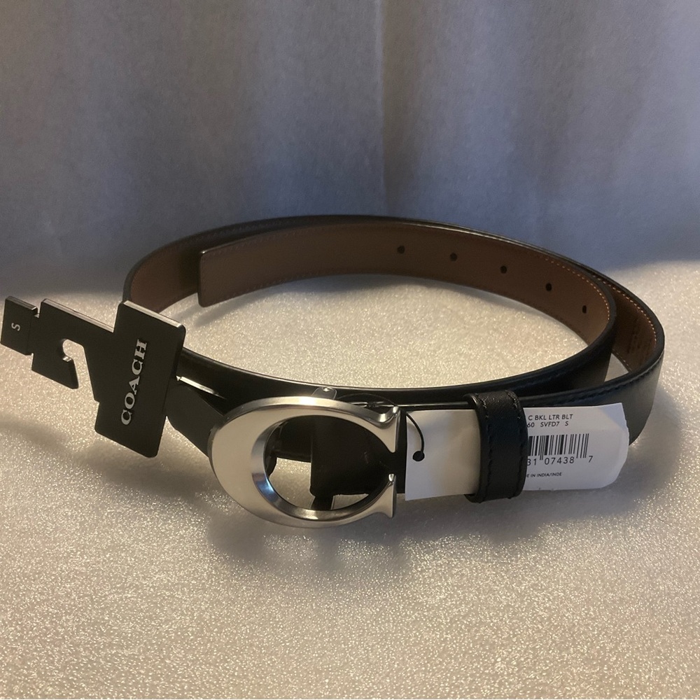 NWT COACH 25 C Buckle Leather Belt